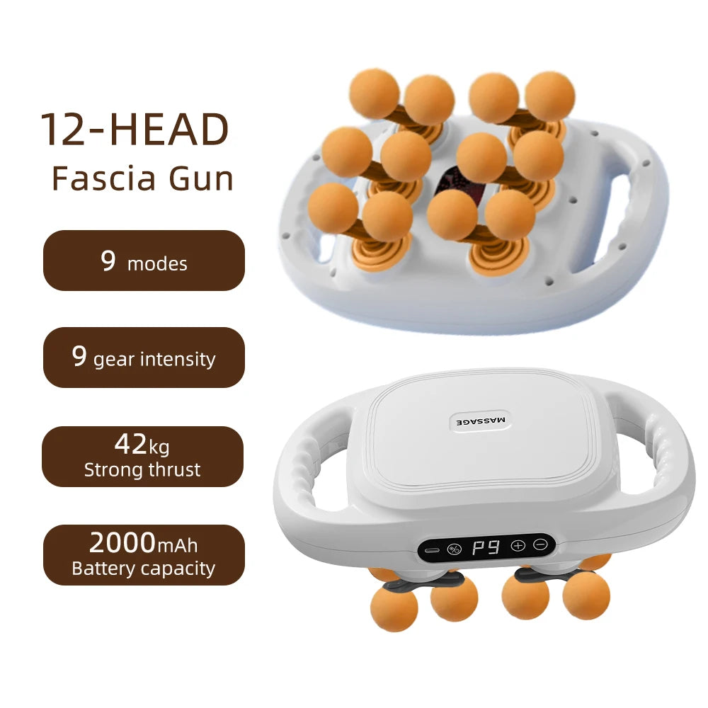 12-Headed Massage Gun